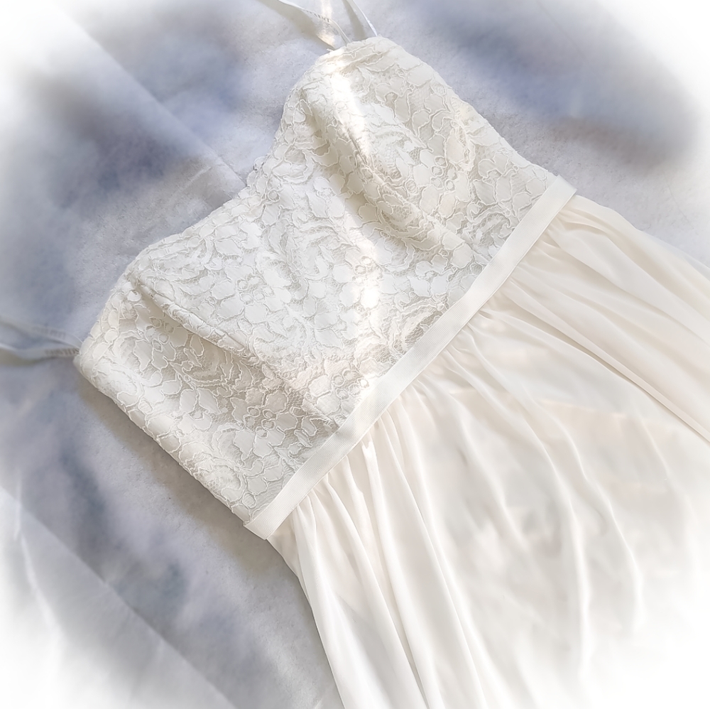 Lace David's Bridal Minimalist Wedding Dress Elopement Dress Reception Dress